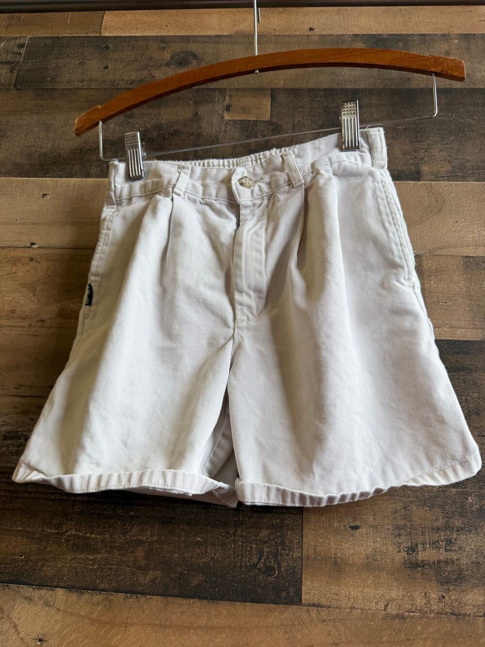 Vintage Polo Ralph Lauren Boys Khaki Chino Shorts -Size 7 -Pleated/Elastic Back⁠